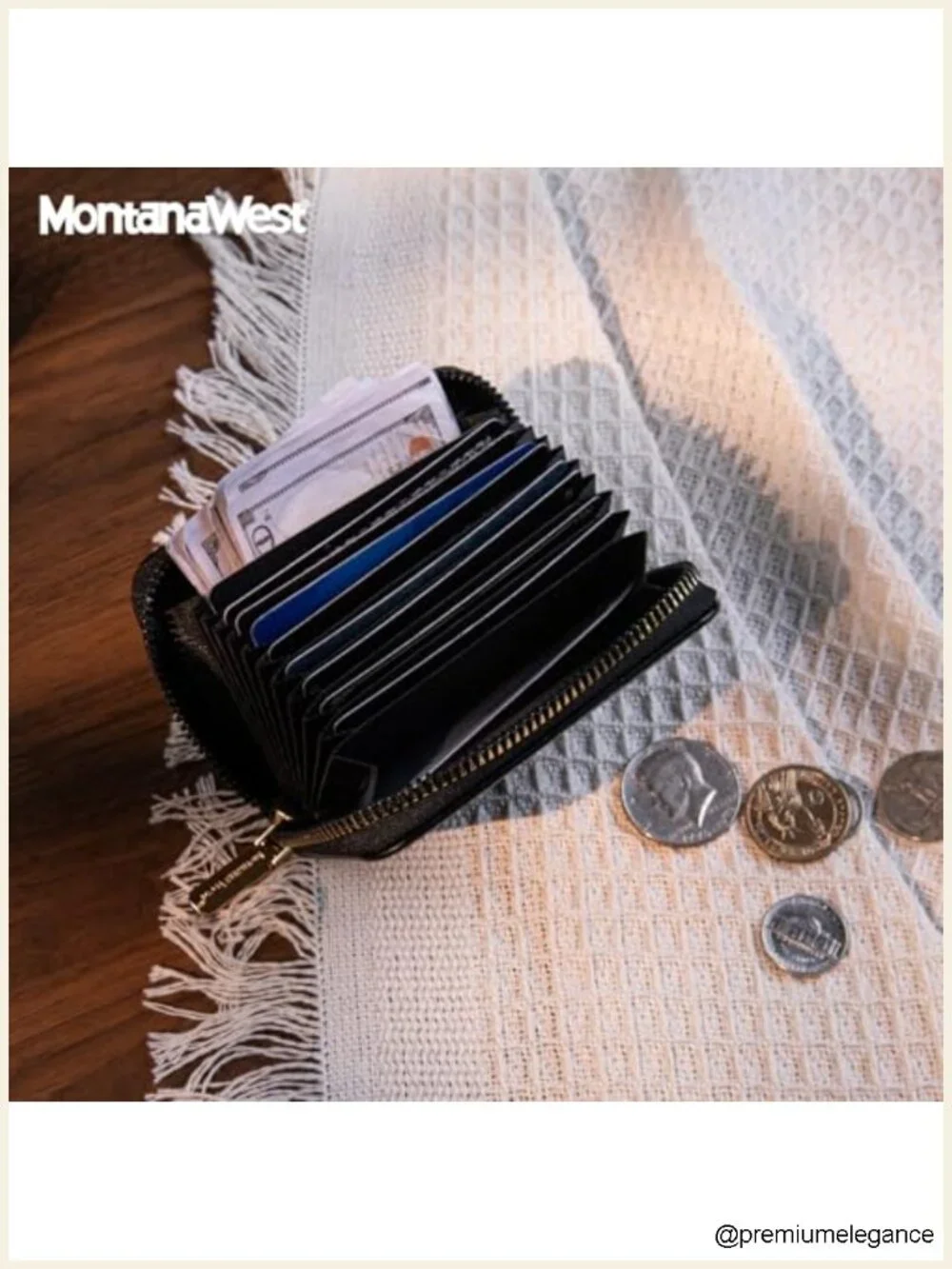 Small Wristlet RFID-Blocking Wallet Set with Bag